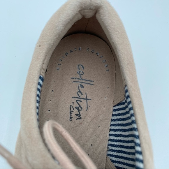 Clarks Ultimate Comfort‎ Leather Marie Mist Espadrille Sneakers 6 Pink (NWOT) - Picture 2 of 9